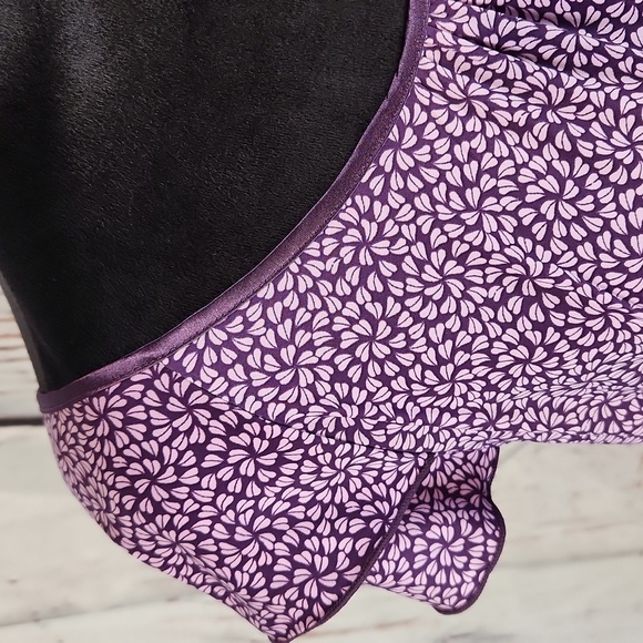 Alfani Intimates Satin Trim Nighty M Purple - Picture 2 of 7